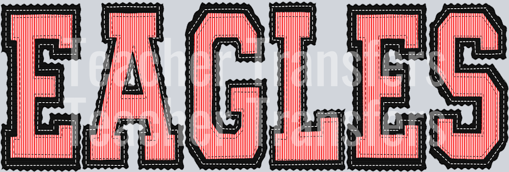 THE PREPSTER EAGLES RED BLACK ONE LINE