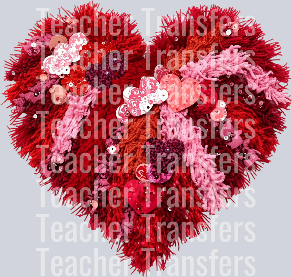 VALENTINES HEART FAUX YARN