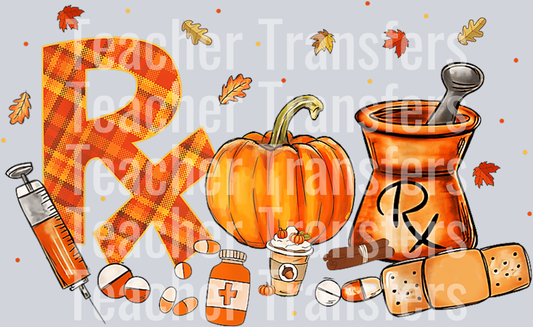 CPhT Pharmacy Technician Fall Autumn Leaves Pumpkin Season T-Shirt