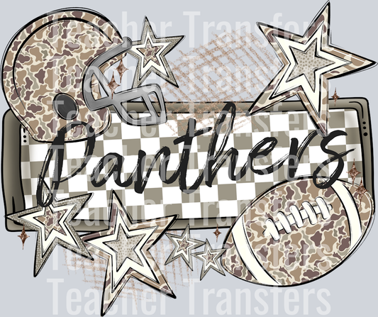 CAMO FOOTBALL NAME PANTHERS