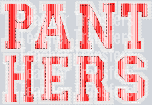 THE PREPSTER PANTHERS RED WHITE