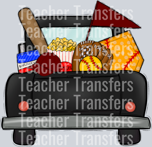 Follow me to the ballpark Maroon Softball Truck