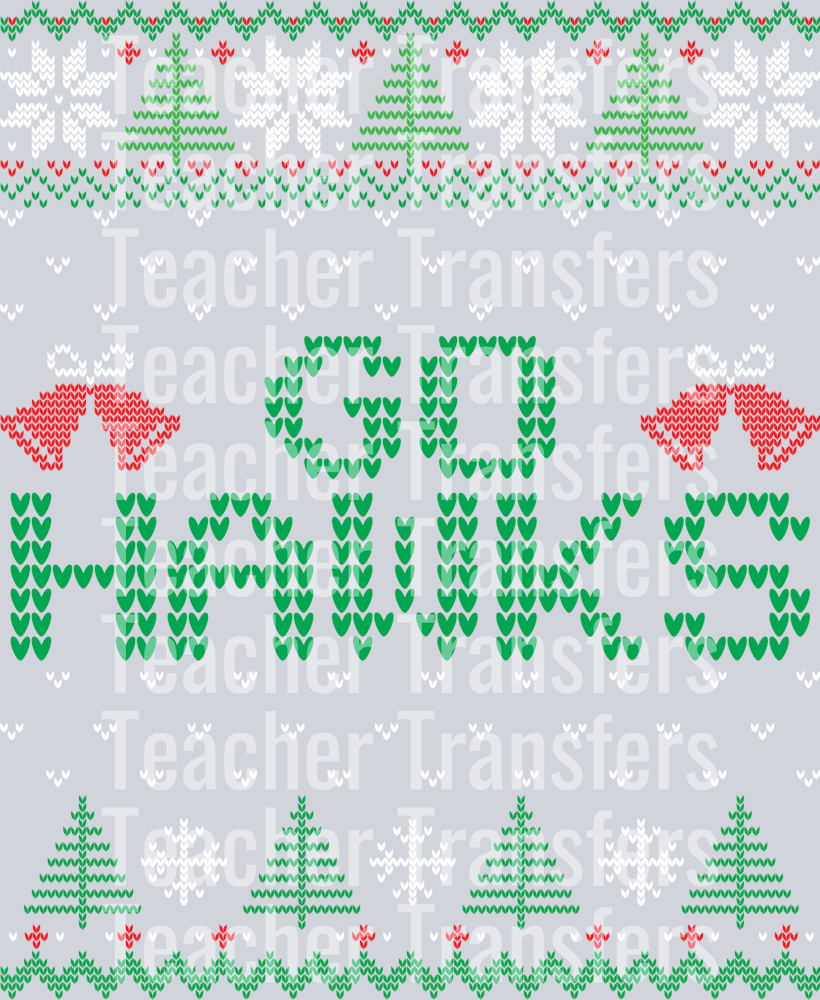 Ugly Sweater HAWKS WHITE TEAM