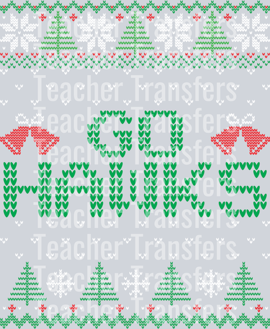 Ugly Sweater HAWKS WHITE TEAM