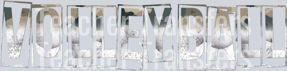 Grunge Sports Words  CAMO VOLLEYBALL