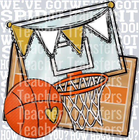 We_ve Got Spirit BASKETBALL VEGAS GOLD