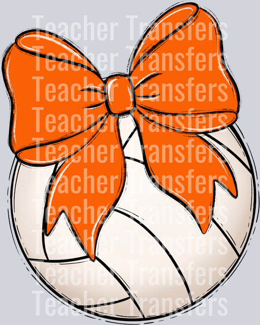 Bows and Balls Volleyball Orange