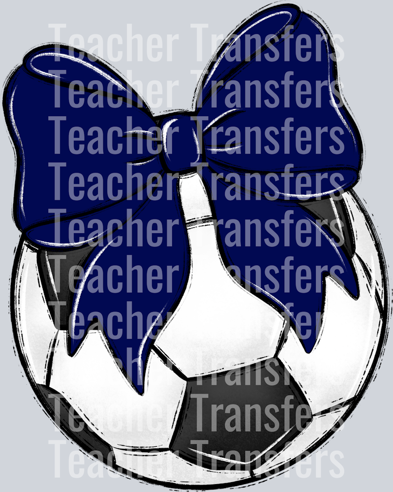 Bows and Balls Soccer Navy