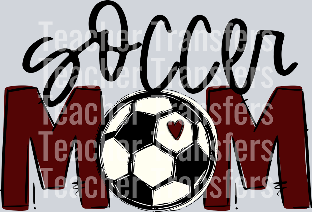 Soccer Mom Maroon No Flowers