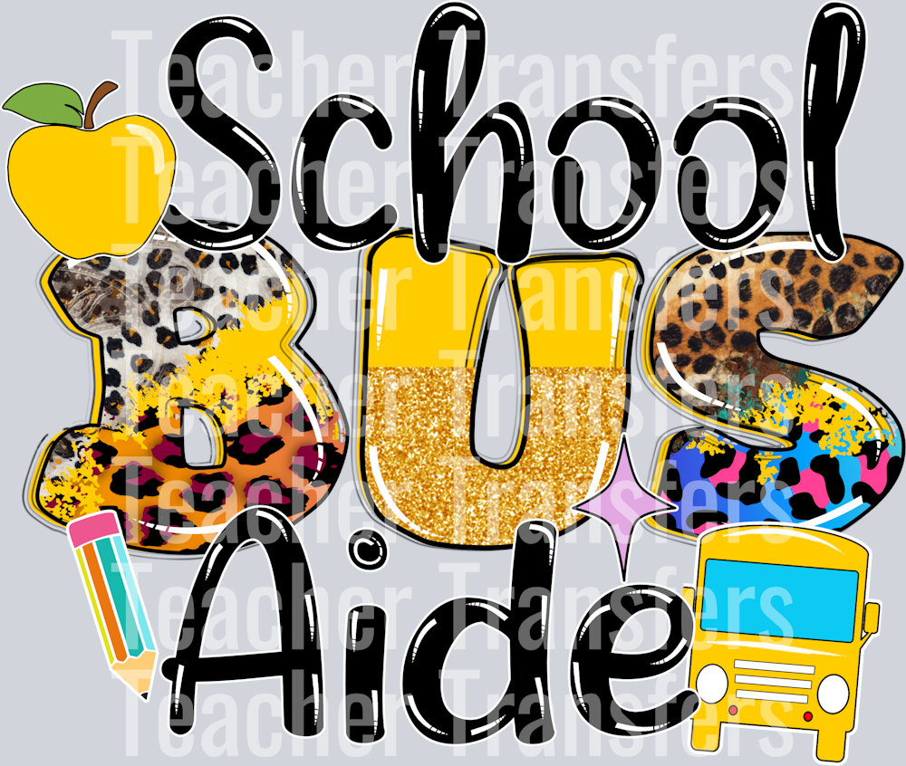 School Bus Aide Leopard rgb