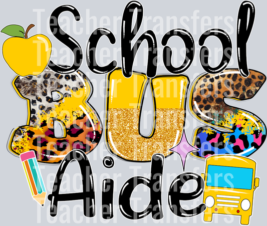 School Bus Aide Leopard rgb