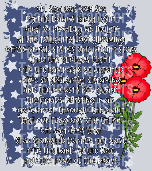 Star Spangled Banner with Poppies