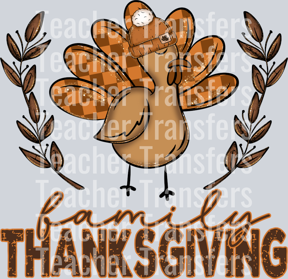 Turkey Family Thanksgiving CAP VERSION
