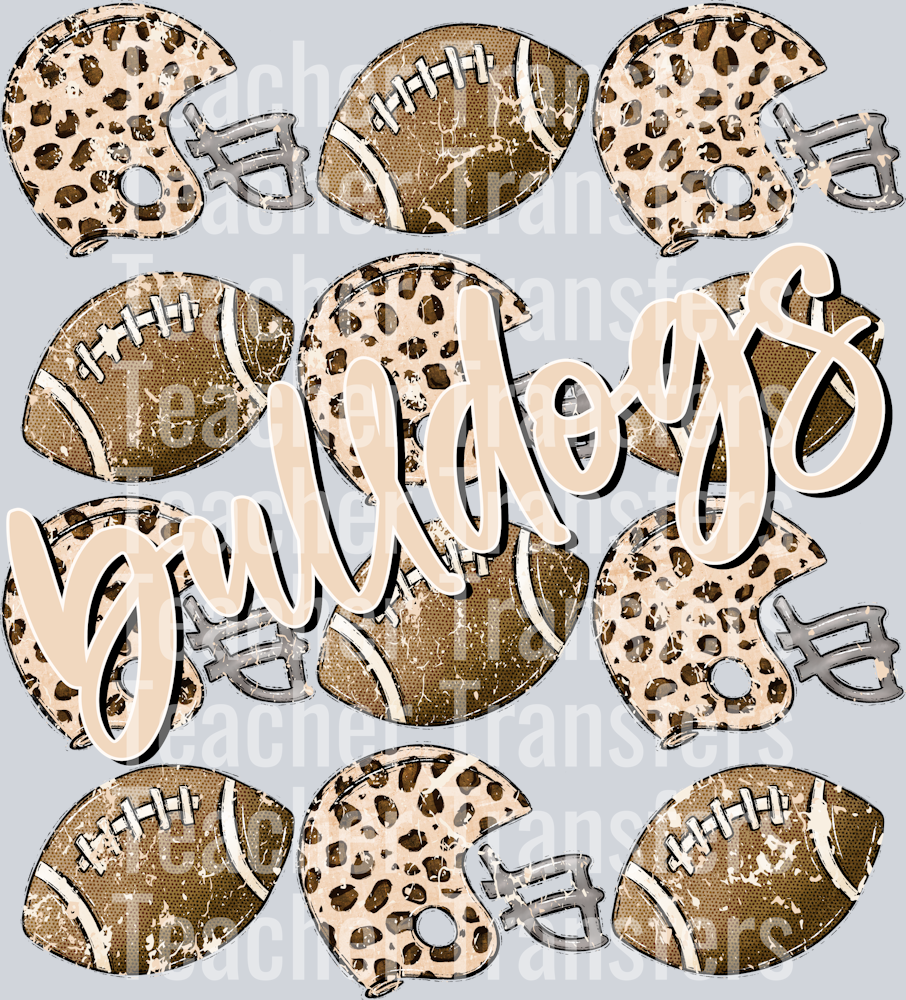 Footballs and Helmets BULLDOGS