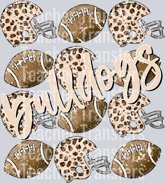 Footballs and Helmets BULLDOGS