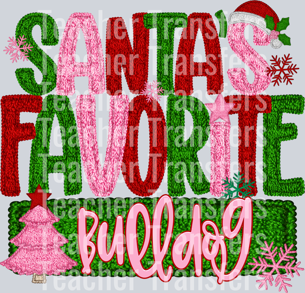 SANTAS FAVORITE BULLDOG