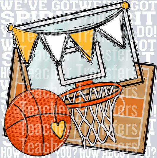 We_ve Got Spirit BASKETBALL YELLOW GOLD