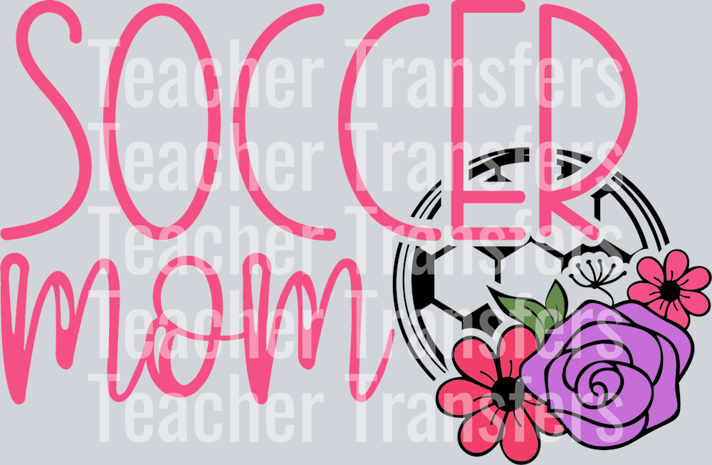 Soccer Mom Ball with Flower PNG COLOR VERSION