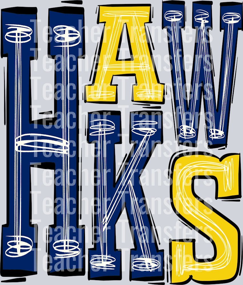 Hawks Royal Blue and Yellow