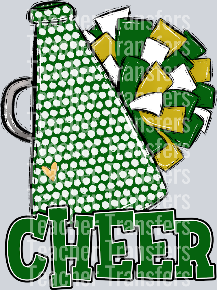Cheer Green and Gold and White
