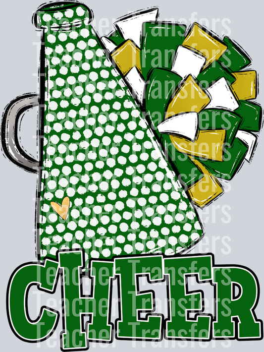 Cheer Green and Gold and White