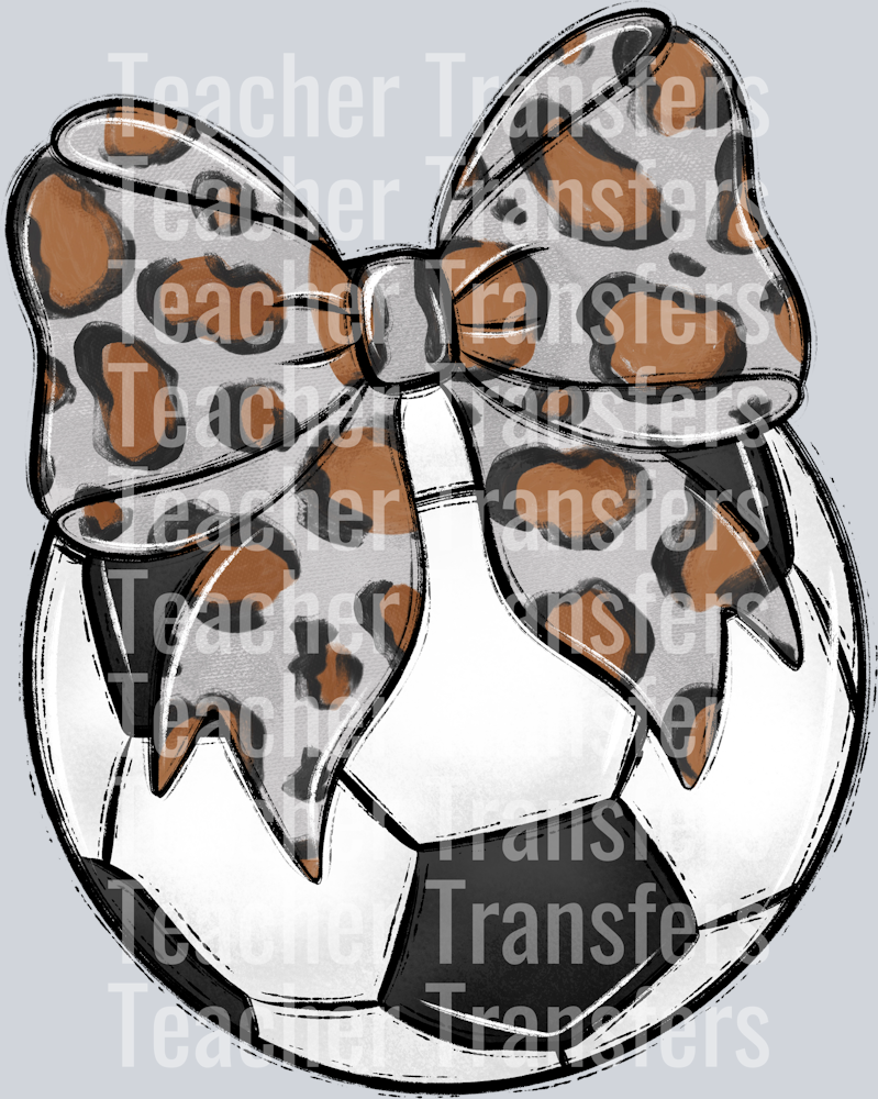 Bows and Balls Soccer Leopard