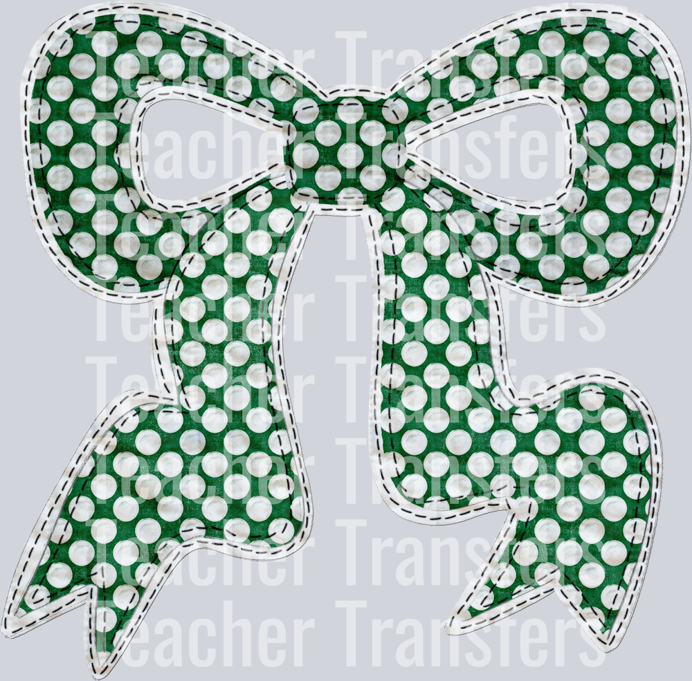 QUILTED BOW KELLY GREEN