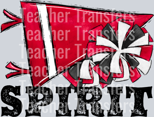 Pennant Mascots BLANK CHEER Spirit Red