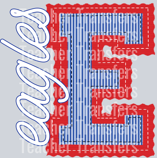 THE PREPSTER E EAGLES ROYAL RED