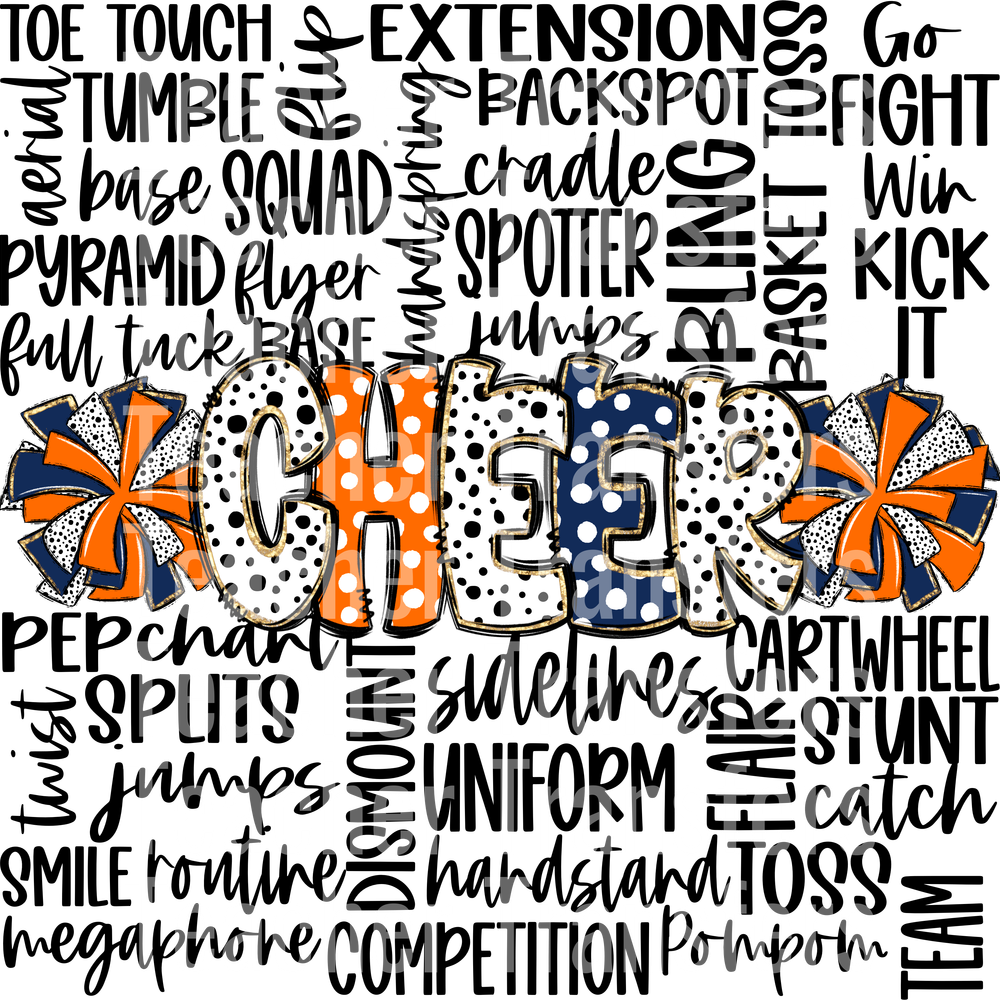 CheerDoodleWordArtOrangeNB
