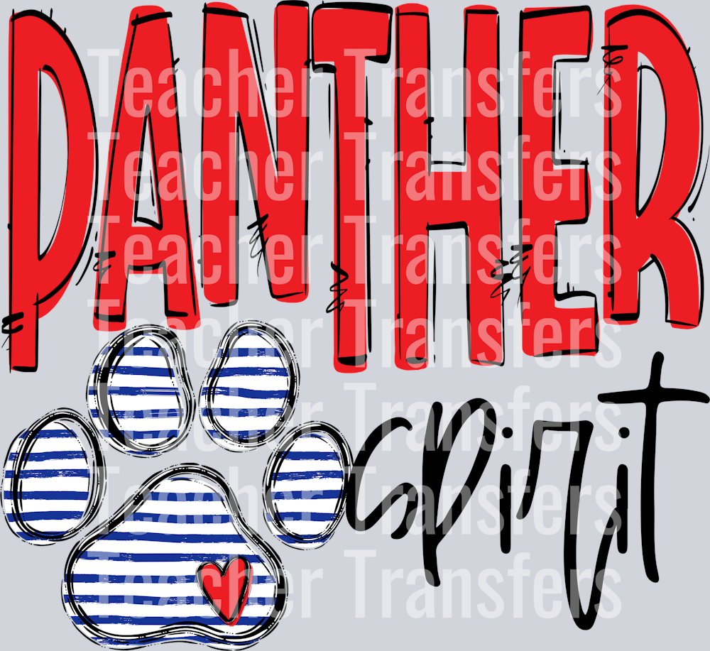 Team Go Spirit Panther Paw Red and Royal