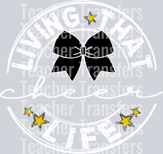 Living That CHEER BOW BLANK Life WHITE