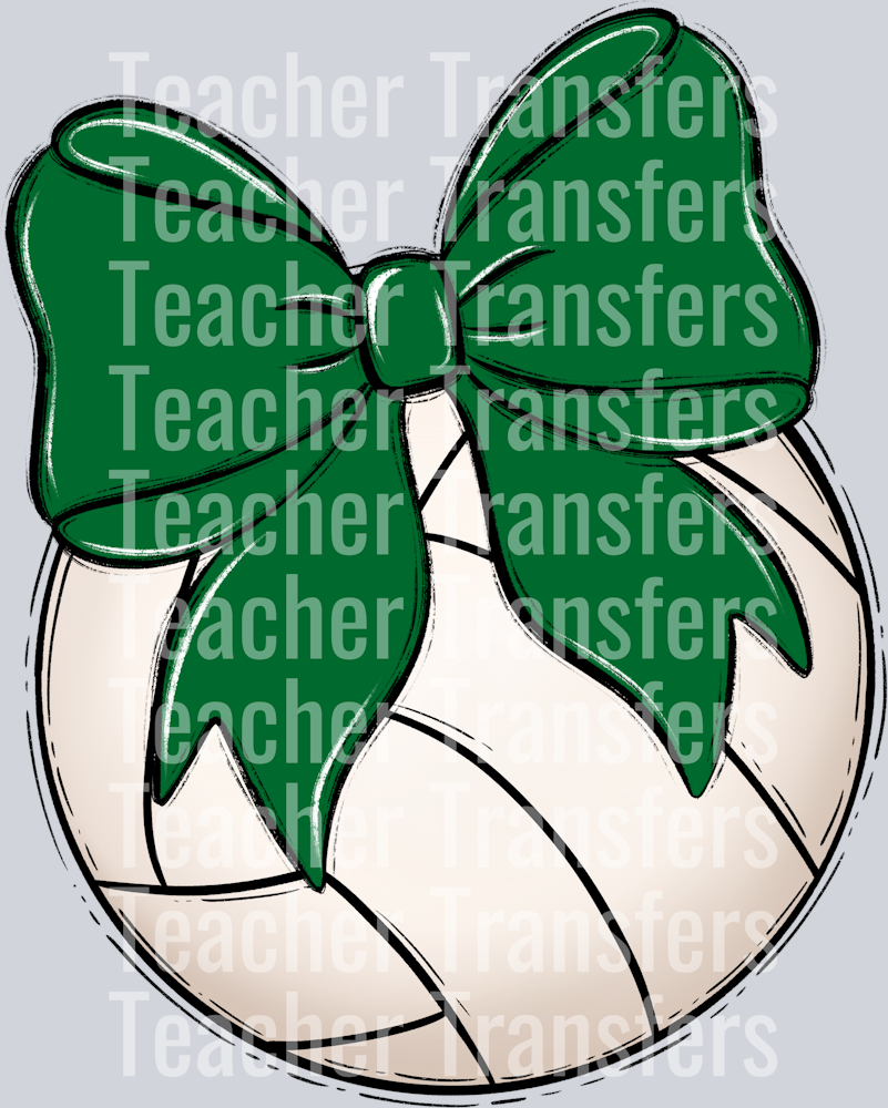 Bows and Balls Volleyball Kelly Green