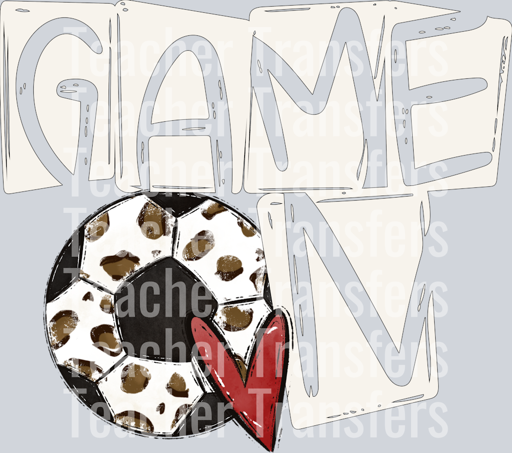 Game On Soccer CREAM LETTERS NO FLOWERS