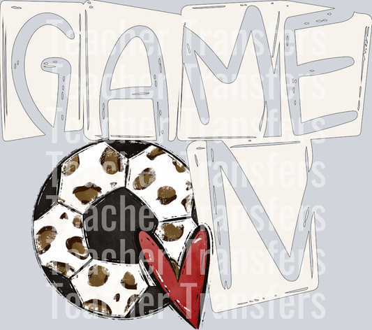 Game On Soccer CREAM LETTERS NO FLOWERS