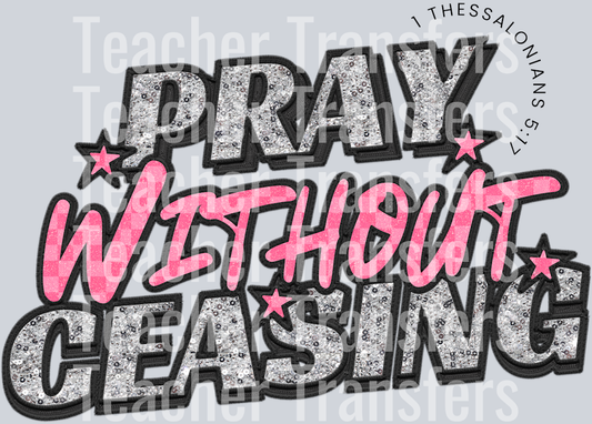 pray without ceasing pink checks HWDS