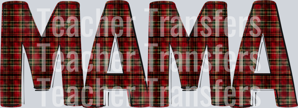 Christmas plaid mama