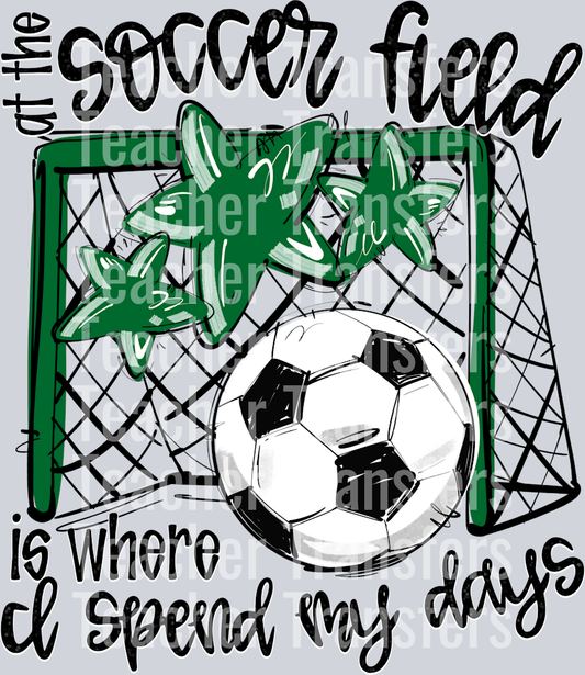 KELLY GREEN AT THE SOCCER FIELD IS WHERE I SPEND MY DAYS