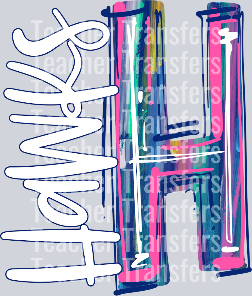 Splatter Paint H Hawks