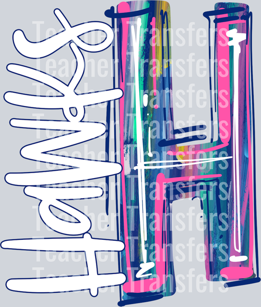 Splatter Paint H Hawks