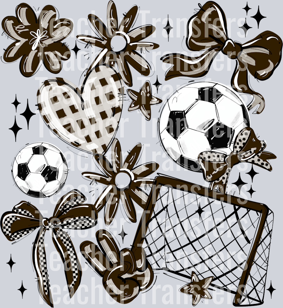 BROWN SOCCER PLAY BALL COLLAGE