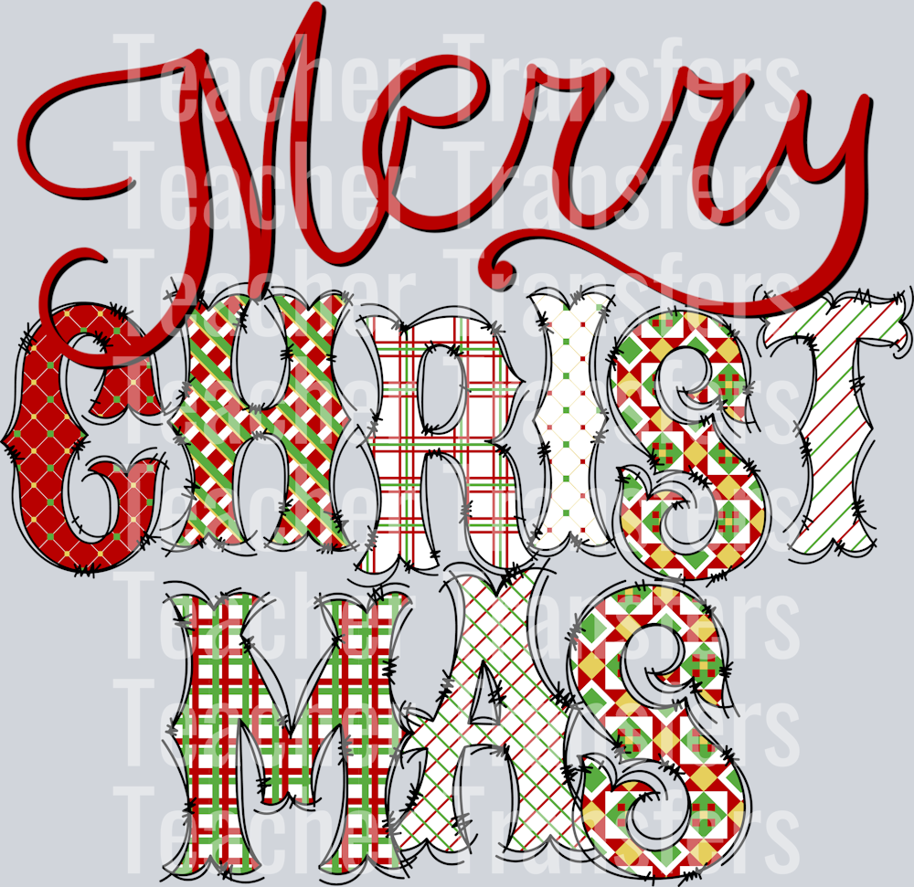 Merry Christmas Word Art