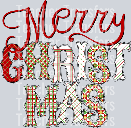 Merry Christmas Word Art
