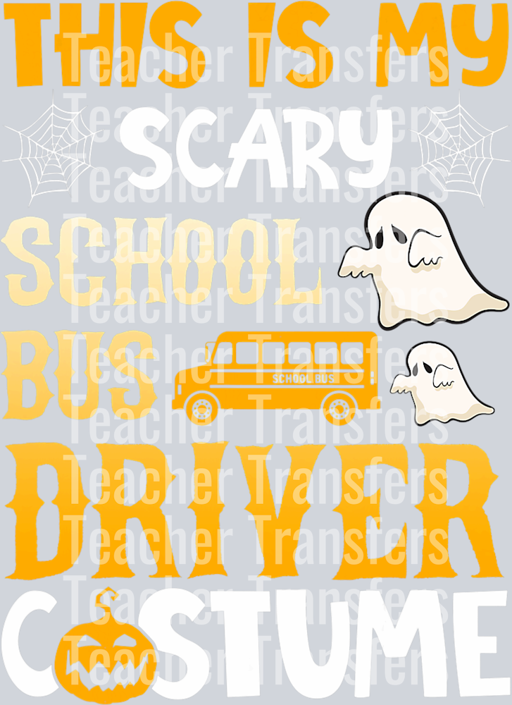 This Is My Scary School Bus Driver Halloween Costumes Gifts T-Shirt