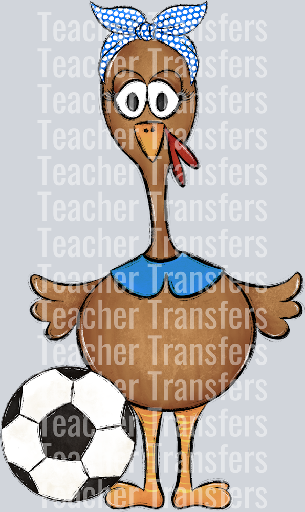 Turkey Family Set Girl Blue soccer