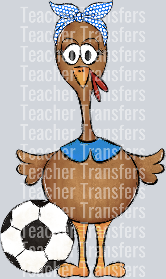 Turkey Family Set Girl Blue soccer