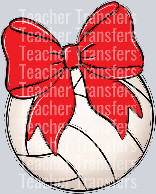 Bows and Balls Volleyball Red
