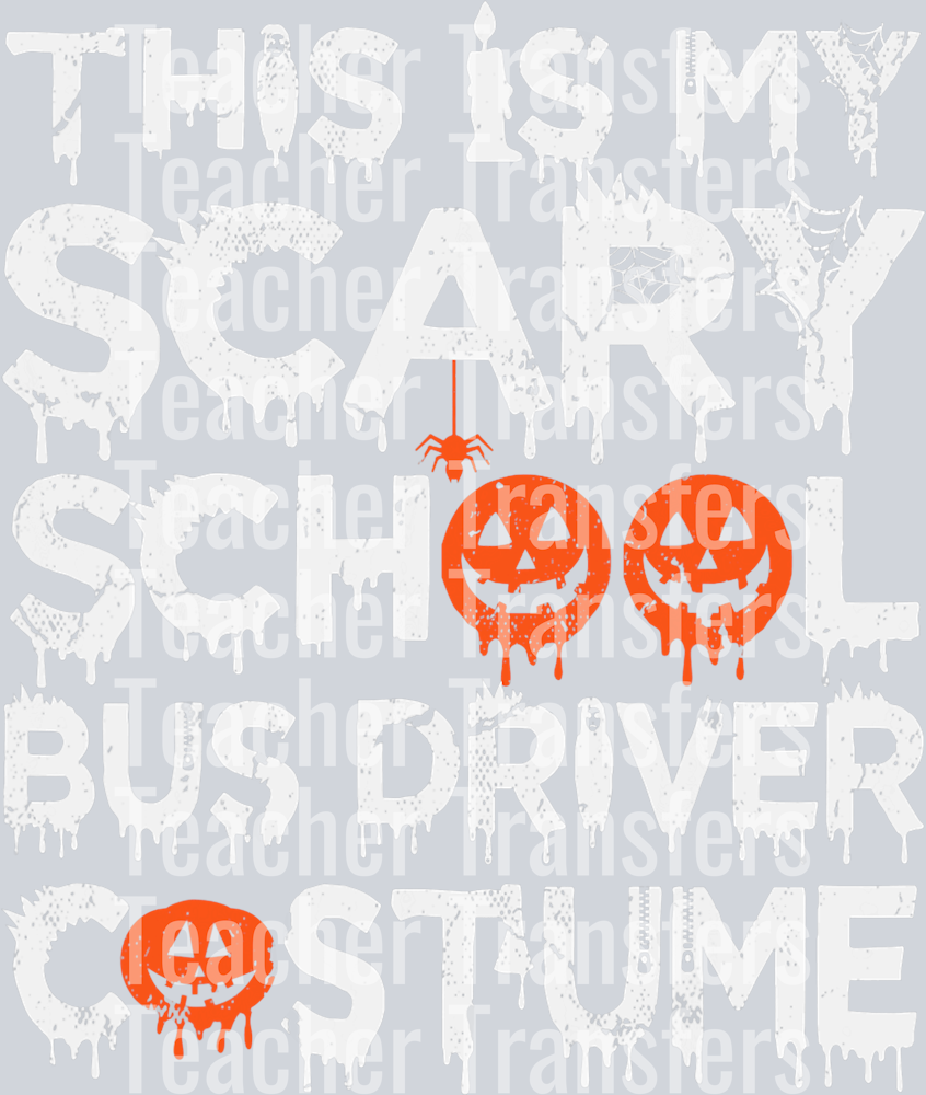 This Is My Scary School Bus Driver Costume Halloween T-Shirt