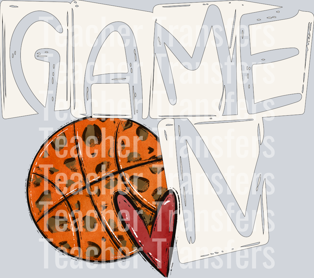Game On Basketball CREAM LETTERS NO FLOWERS