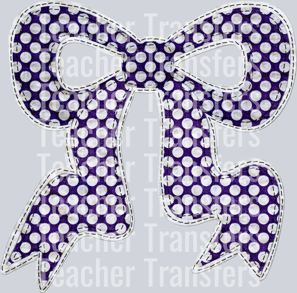 QUILTED BOW PURPLE